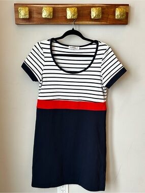 MARBELLA Nautical Dress Coastal Grandma Resortwear Vacation Cottagecore Size M/L